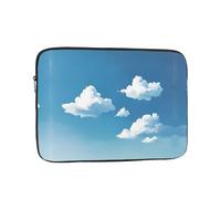 White Clouds Patterned Laptop Case - 10 inch Slim and Portable, Suitable for Office Travel and Commute