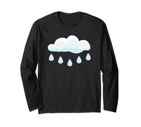 White Clouds Rain Drop Long Sleeve T-Shirt