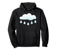 White Clouds Rain Drop Pullover Hoodie