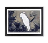 White Cockatoo On A Pine Branch By Ito Jakuchu Asian Japanese Framed Print | A2 Black Framed Wall Art | Ready to Hang | Asian Nature Picture | Living Room Bedroom Lounge Office