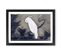 White Cockatoo on a Pine Branch by Ito Jakuchu Framed Print | A2 Black Framed Wall Art | Ready to Hang | Modern Nature Picture | Living Room Bedroom Lounge Office