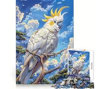 White Cockatoo on Branch 1000 Piece Jigsaw Puzzles for Adults Jigsaw Boost Memory Peaceful Recreation Quality Cut Memorable Gift (38x52cm)