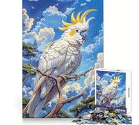 White Cockatoo on Branch Jigsaw Puzzles 1000 Pieces Think Training Quiet Recreation Defined Edges Heartfelt Gift (50x75cm)