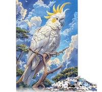 White Cockatoo on Branch Puzzles 500 Pieces for Teenagers Gifts Wooden Puzzles for Adults Sustainable Puzzle for Adults | Games 500pcs (52x38cm)