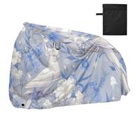 White Cockatoos Blue Bird Waterproof Bike Cover Outdoor with Lock Holes Anti Dust Rain Snow UV Storage Electric Bike Cover Fits for Most funda para moto