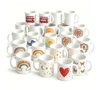 White Coffee Mugs Set of 36 | 11oz Blank Sublimation Mugs with Boxes | AAA Gloss Ceramic Tea Cups White Plain Mug for Heat Press Printing DIY Personalised Gifts, Microwave & Dishwasher Safe