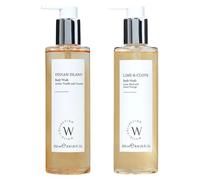 White & Collection by Boots - Indian Island Body Wash & Lime and Clove Body Wash - Amber, Vanilla & Coconut and Lime, Basil & Sweet Orange Scented | Vegan | 250mL+250mL [BUNDLE]