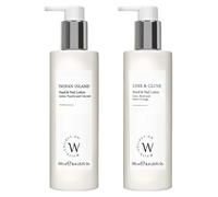 White & Collection by Boots - Indian Island & Lime & Clove Hand Nail Lotion - Amber, Vanilla & Coconut and Lime, Basil & Sweet Orange Scented | Vegan | 250mL+250mL [BUNDLE]