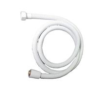 White Color 1.5M Stainless Steel Flexible Shower Hose Pipe Double Lock with Inner Tubes for Shower Hose Replacement(100cm)