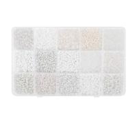 White Color Glass Seed Bugle & Tube Beads Kit for Jewelry Making DIY Craft