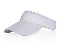 White Colors Sun Visors for Women and Girls, Long Brim Thicker Sweatband Adjustable Hat for Golf Cycling Fishing Tennis Running Jogging and Other Sports