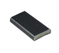 White/Coloured UPVC Trims 20mm,25mm,30mm,45mm,65mm,95mm 1m Lengths Comes Flat! (Grey 20mm)