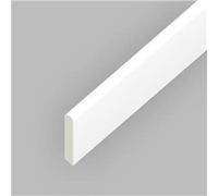 White/Coloured UPVC Trims 20mm,25mm,30mm,45mm,65mm,95mm 1m Lengths Comes Flat! (White 30mm)