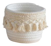 (White) Comb Brushes Storage Basket | Hand-Woven Brush Holder | Multi-Functional Soft Display Cases for Family Friends Colleagues