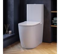 White Comfort Height Close Coupled Toilet - Roma