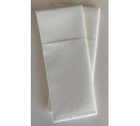 White Compact Easy Pocket Airlaid Napkins, Pack of 50, 32 x 40cm (Unfolded), Disposable and Biodegradable