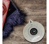 White Compass Muslim Kaaba Qibla Direction Finder Handheld Qibla Islamic Prayer Compass with Booklet