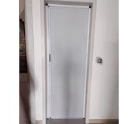 White Concertina Folding DoorAccordion Room Divider with Lock No Drill Closet Partition for Hallway Entry Sliding Doors for Front Room (115x190cm / 45.3x74.8in)