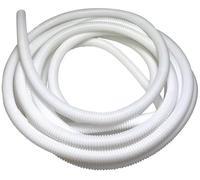 White Conduit Split Plastic Flexible Cable Tidy Solution Tube Trunking 23mm - 10m