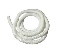 White Conduit Split Plastic Flexible Cable Tidy Solution Tube Trunking 23mm - 3m