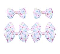 White Confetti Sprinkle Birthday Hair Bow Alligator Clips Cheer Barrettes for Girls 1 2 3 4 5 6 Teens Toddler Kids Ice Cream Sprinkle Party Favor Gift Dress Decor Accessories