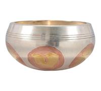 White Copper Buddha Sound Bowl, Tibetan Singing for Yoga Meditation Healing Prayer Relaxation Emotional Balance(9cm)