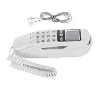White Corded Home Phone with Caller Id, Wall Mount Desk Use | ABS Body, Physical Keypad, Easy Setup, for Analog Landline and Rj11 Phone Jack