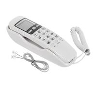 White Corded Wall Phone with Large Buttons Caller Id | Easy Setup, ABS Minimalist Build, Sound Quality, No Ac Power Required, Smooth Dialing