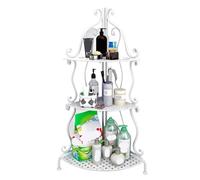 White Corner Bookcase Multi Functal Floor Shelf for Living Room Bathroom Kitchen & Office Sto Slish 43x30x83cm Corner Rack