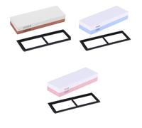 White Corundum Sharpening Stone with 1000 and 3000 Grit - Double Sided Whetstone for Kitchen Cutlery and Precision Tools - Manual Grindstone for Professional and Home Use (3000&8000)