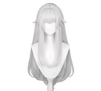 White Cosplay Wig Wigs Long Hair Straight Hair with Bangs for Women Anime Cos Perfect for Halloween Party