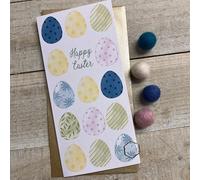 WHITE COTTON CARDS 1 X EASTER MONEY WALLET, HAND FINISHED (WBW-E2)