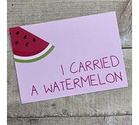 WHITE COTTON CARDS 1 x POSTCARD - I CARRIED A WATERMELON (Code:PC101)