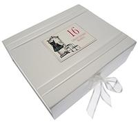 White Cotton Cards 16th Birthday, Large Keepsake Box, Little Black Dress