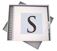 White Cotton Cards Alphabetics, Card & Memory Book, Initial S, White Board, Multi-Colour, 27 x 30 x 4 cm