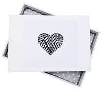 White Cotton Cards Alphabetics, Mini Photo Album, Grey Heart, White Board, Multi-Colour, 12.5 x 17.5 x 2.5 cm