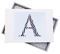 White Cotton Cards Alphabetics, Mini Photo Album, Initial A, White Board, Multi-Colour, 12.5 x 17.5 x 2.5 cm