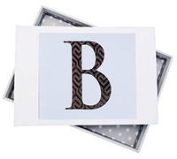 White Cotton Cards Alphabetics, Mini Photo Album, Initial B, White Board, Multi-Colour, 12.5 x 17.5 x 2.5 cm