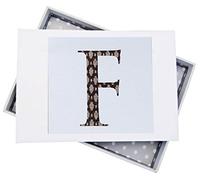 White Cotton Cards Alphabetics, Mini Photo Album, Initial F, White Board, Multi-Colour, 12.5 x 17.5 x 2.5 cm
