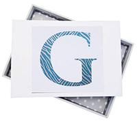 White Cotton Cards Alphabetics, Mini Photo Album, Initial G, White Board, Multi-Colour, 12.5 x 17.5 x 2.5 cm