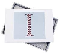 White Cotton Cards Alphabetics, Mini Photo Album, Initial I, White Board, Multi-Colour, 12.5 x 17.5 x 2.5 cm