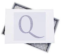 White Cotton Cards Alphabetics, Mini Photo Album, Initial Q, White Board, Multi-Colour, 12.5 x 17.5 x 2.5 cm