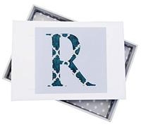 White Cotton Cards Alphabetics, Mini Photo Album, Initial R, White Board, Multi-Colour, 12.5 x 17.5 x 2.5 cm