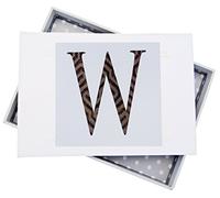 White Cotton Cards Alphabetics, Mini Photo Album, Initial W, White Board, Multi-Colour, 12.5 x 17.5 x 2.5 cm
