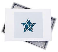 White Cotton Cards Alphabetics, Mini Photo Album, Teal Star, White Board, Multi-Colour, 12.5 x 17.5 x 2.5 cm