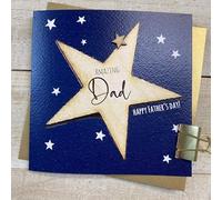 WHITE COTTON CARDS AMAZING DAD - BIG BLUE STAR FATHER'S DAY CARD (D23-4)