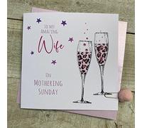 WHITE COTTON CARDS AMAZING WIFE FLUTES MOTHER'S DAY CARD (M23-9)