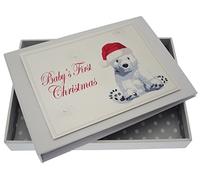 White Cotton Cards Baby's First Christmas Polar Bear Tiny Album