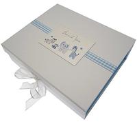 White Cotton Cards Baby's First Years Large Keepsake Box (Blue Toys)