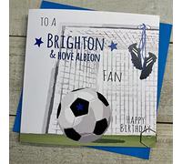 WHITE COTTON CARDS BRIGHTON & HOVE - FOOTY STARS NET BIRTHDAY CARD (FFN46)